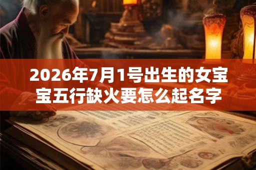 2026年7月1号出生的女宝宝五行缺火要怎么起名字 2026年7月1号出生的女宝宝五行缺火要怎么起名字