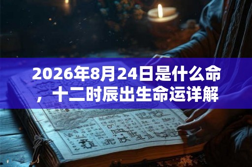 2026年8月24日是什么命,十二时辰出生命运详解 2026年8月24日是什么命,十二时辰出生命运详解