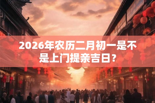 2026年农历二月初一是不是上门提亲吉日？
