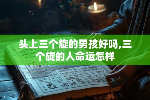 头上三个旋的男孩好吗,三个旋的人命运怎样 头上三个旋的男孩好吗,三个旋的人命运怎样