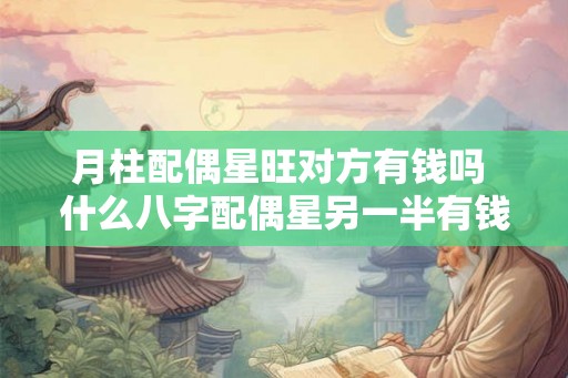 月柱配偶星旺对方有钱吗 什么八字配偶星另一半有钱