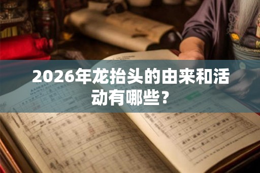 2026年龙抬头的由来和活动有哪些？