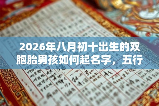 2026年八月初十出生的双胞胎男孩如何起名字，五行属什么？