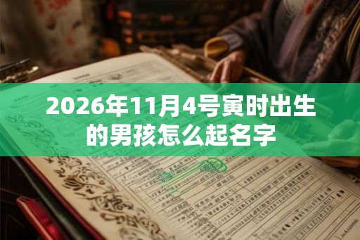 2026年11月4号寅时出生的男孩怎么起名字