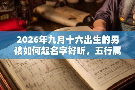 2026年九月十六出生的男孩如何起名字好听，五行属什么