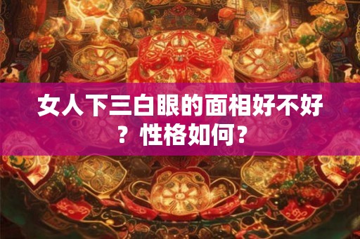 女人下三白眼的面相好不好？性格如何？