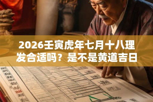 2026壬寅虎年七月十八理发合适吗？是不是黄道吉日？