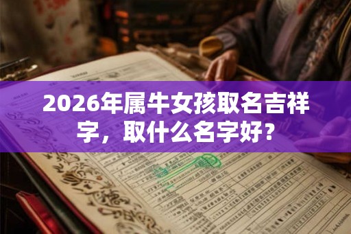 2026年属牛女孩取名吉祥字，取什么名字好？