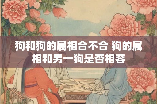 狗和狗的属相合不合 狗的属相和另一狗是否相容 狗和狗的属相合不合 狗的属相和另一狗是否相容