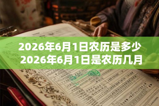 2026年6月1日农历是多少 2026年6月1日是农历几月几日