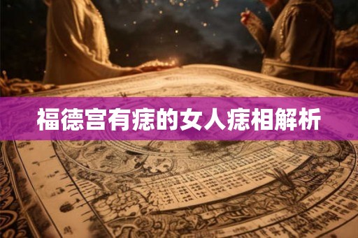 福德宫有痣的女人痣相解析 福德宫有痣的女人痣相解析