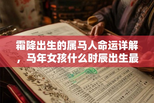 霜降出生的属马人命运详解,马年女孩什么时辰出生最好? 霜降出生的属马人命运详解,马年女孩什么时辰出生最好?