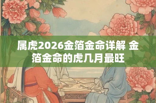 属虎2026金箔金命详解 金箔金命的虎几月最旺 属虎2026金箔金命详解 金箔金命的虎几月最旺