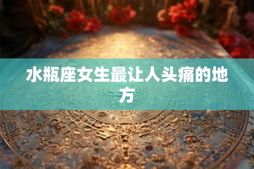 水瓶座女生最让人头痛的地方