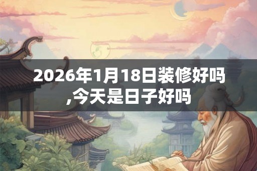2026年1月18日装修好吗,今天是日子好吗