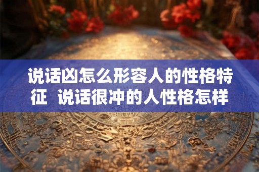 说话凶怎么形容人的性格特征  说话很冲的人性格怎样