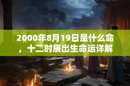 2000年8月19日是什么命，十二时辰出生命运详解