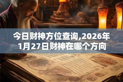 今日财神方位查询,2026年1月27日财神在哪个方向