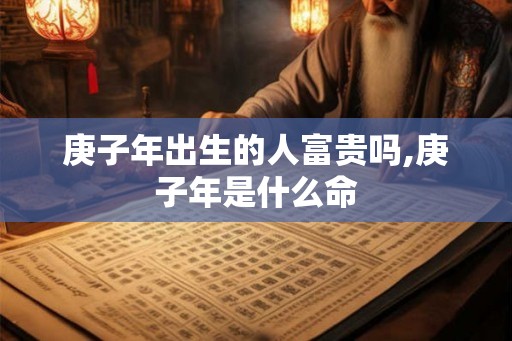 庚子年出生的人富贵吗,庚子年是什么命
