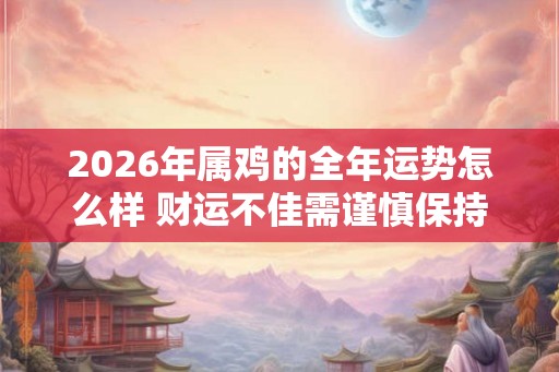 2026年属鸡的全年运势怎么样 财运不佳需谨慎保持