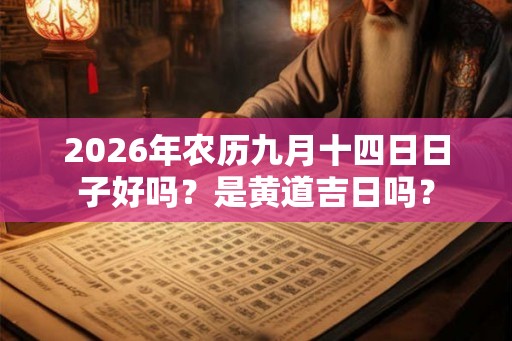 2026年农历九月十四日日子好吗？是黄道吉日吗？