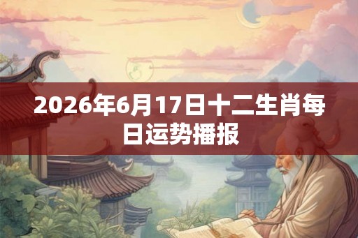 2026年6月17日十二生肖每日运势播报