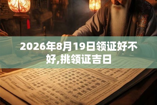 2026年8月19日领证好不好,挑领证吉日