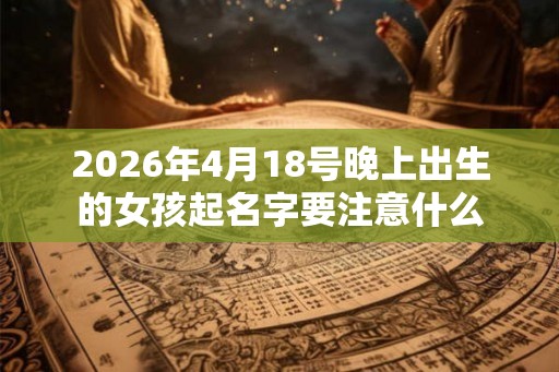 2026年4月18号晚上出生的女孩起名字要注意什么 2026年4月18号晚上出生的女孩起名字要注意什么