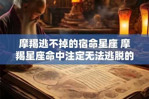 摩羯逃不掉的宿命星座 摩羯星座命中注定无法逃脱的命运