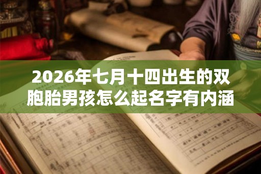 2026年七月十四出生的双胞胎男孩怎么起名字有内涵