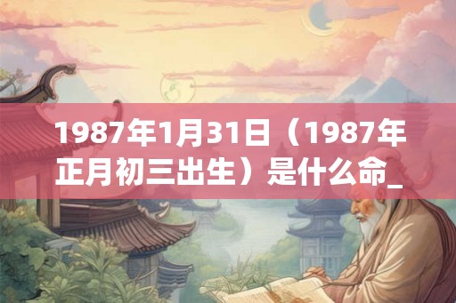 1987年1月31日（1987年正月初三出生）是什么命_命运如何