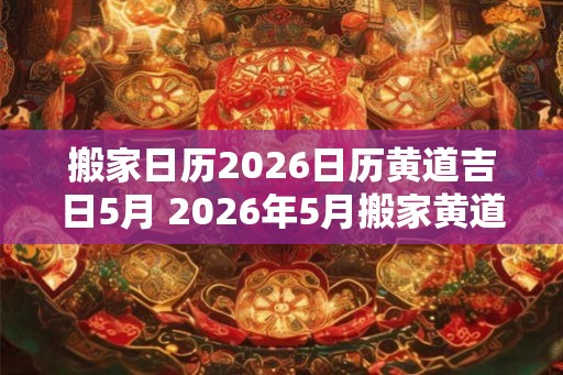 搬家日历2026日历黄道吉日5月 2026年5月搬家黄道吉日是哪天