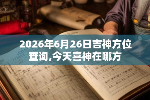 2026年6月26日吉神方位查询,今天喜神在哪方