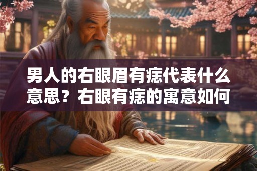男人的右眼眉有痣代表什么意思?右眼有痣的寓意如何? 男人的右眼眉有痣代表什么意思?右眼有痣的寓意如何?