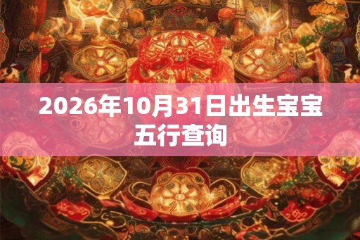 2026年10月31日出生宝宝五行查询