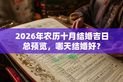 2026年农历十月结婚吉日总预览，哪天结婚好？
