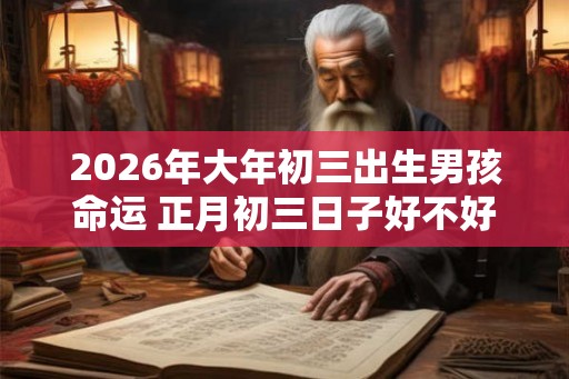 2026年大年初三出生男孩命运 正月初三日子好不好