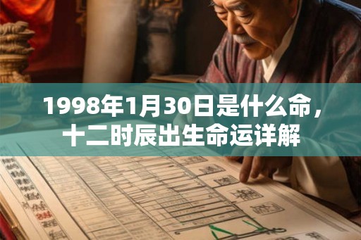 1998年1月30日是什么命，十二时辰出生命运详解