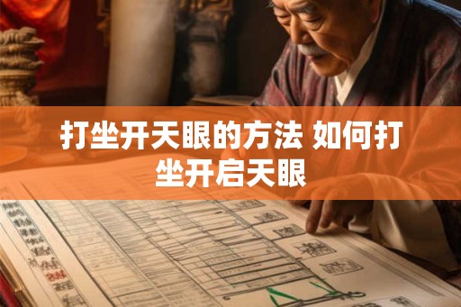 打坐开天眼的方法 如何打坐开启天眼