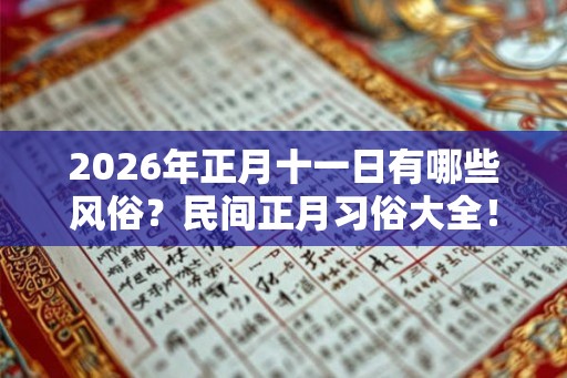 2026年正月十一日有哪些风俗？民间正月习俗大全！