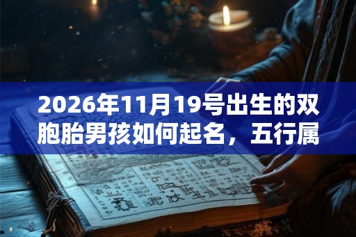 2026年11月19号出生的双胞胎男孩如何起名，五行属什么