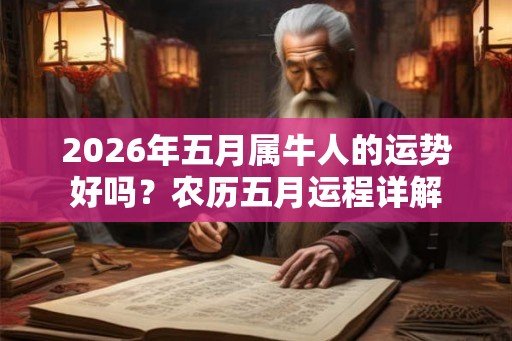 2026年五月属牛人的运势好吗？农历五月运程详解