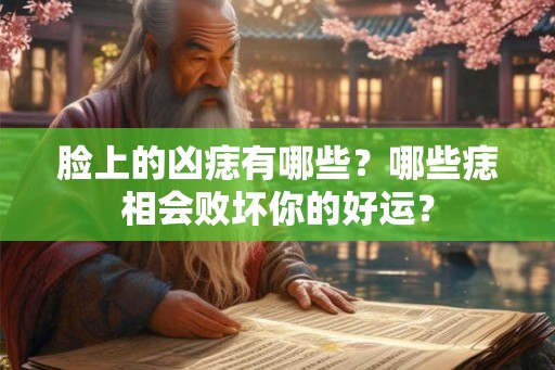 脸上的凶痣有哪些?哪些痣相会败坏你的好运? 脸上的凶痣有哪些?哪些痣相会败坏你的好运?