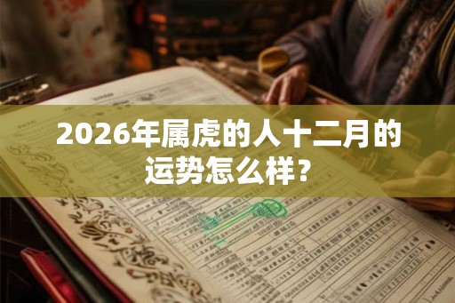 2026年属虎的人十二月的运势怎么样？