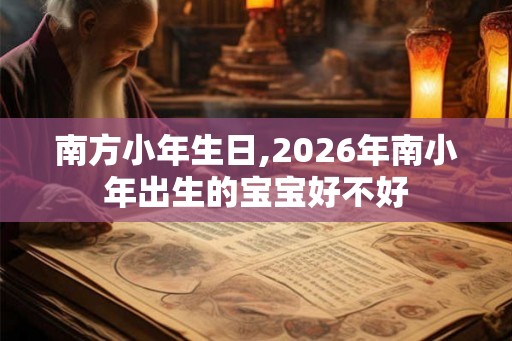南方小年生日,2026年南小年出生的宝宝好不好