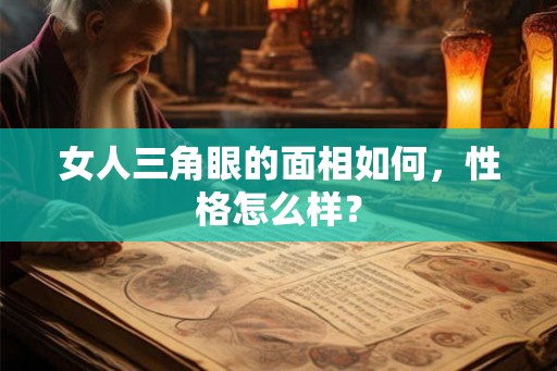 女人三角眼的面相如何，性格怎么样？