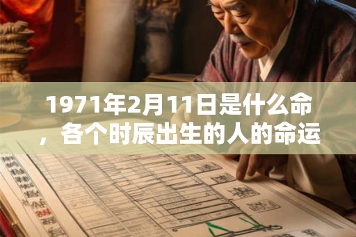 1971年2月11日是什么命，各个时辰出生的人的命运