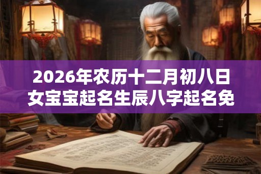 2026年农历十二月初八日女宝宝起名生辰八字起名免费