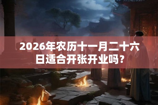 2026年农历十一月二十六日适合开张开业吗？