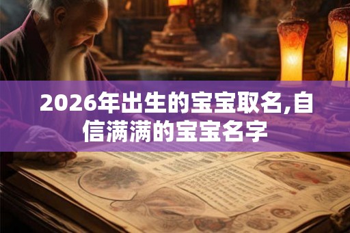 2026年出生的宝宝取名,自信满满的宝宝名字